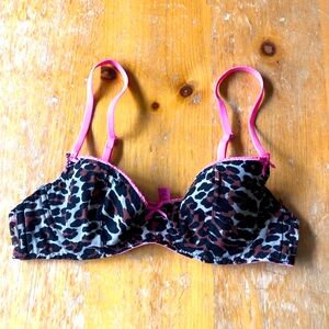 Betsey Johnson Bra 34A Leopard Print